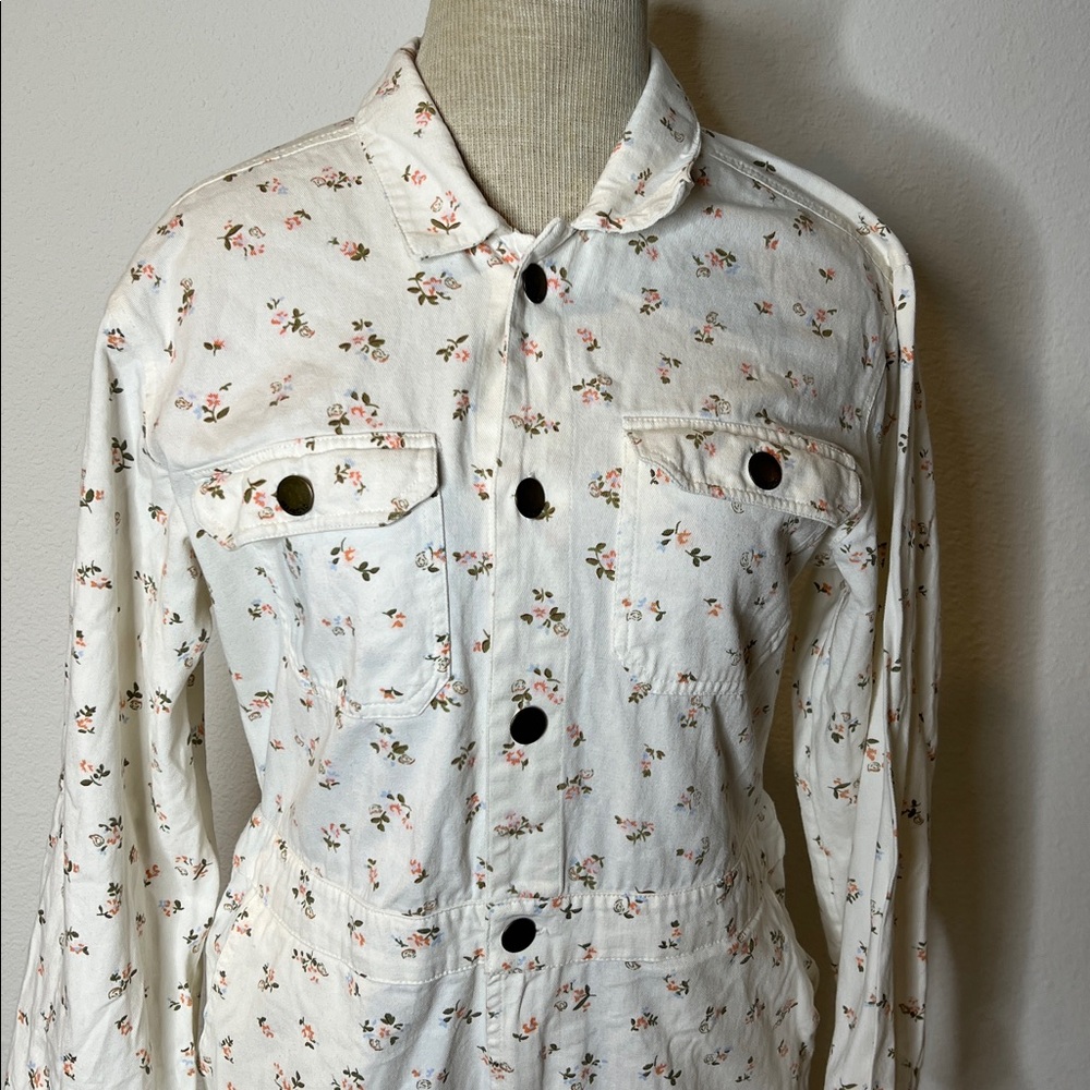 Billabong Just Work It Floral Crop Jumpsuit - Picture 4 of 5